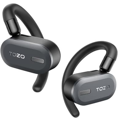 TOZO O2 True Open Ear Wireless Headphones Lightweight with Multi-Angle Adjustment, Bluetooth 5.3 Earbuds with Dual-Axis Design for Long-Lasting Comfort, Crystal-Clear Calls for Driving, Dark Black - Image 1