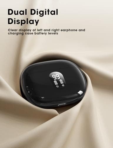 ZZU Wireless Earbuds, 2025 Ear Buds with Big Bass Stereo Sound, Lightweight Bluetooth Earbuds with 48 Hours Playtime, in-Ear Fit Earphones, IPX7, Hands-Free Calls with Al for iPhone, Android, Pad - Image 6