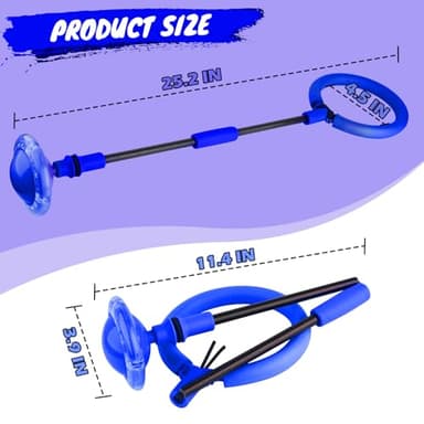 GleeGlow Ankle Skip Ball for Kids, Foldable Skip Ball Toy with Colorful Flash Wheel, Outside Toys for Kids, Gift for Girls & Boys Age 5 6 7 8 9 10 Years Old (Blue) - Image 6