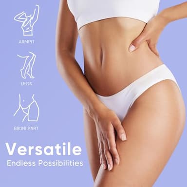 BAREWIZE Bikini Trimmer for Women, Legs & Pubic Hair Trimmer | Waterproof, Type-C Rechargeable, LED Light, Replaceable Blade, Electric Razors for Women, Womens Body Shaver (Lilac Purple) - Image 5