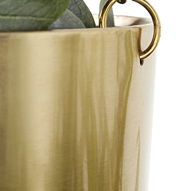 CosmoLiving by Cosmopolitan Metal Indoor Outdoor Wall Planter Indoor Outdoor Hanging Dome Hanging Planter with Chain, Set of 2 Plant Hanger 9", 11"H, Gold - Image 5