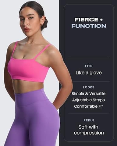 Aoxjox Women's Workout Bandeau Bras Training Fitness Running Yoga Crop Tank (Azalea Pink, XX-Large) - Image 2