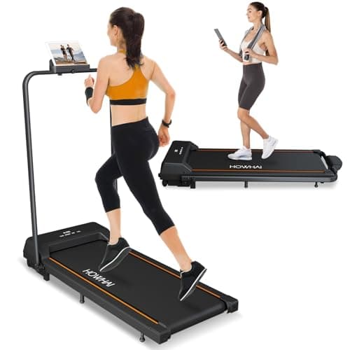 HOWHAI Treadmill, Walking Pad, Treadmills for Home Foldable with Handle Bar, 6.2 MPH Running Treadmill with Remote Control and LED Display, Running Machine for Home Office Use (300lbs Capacity) - Image 1