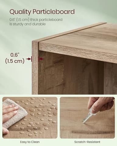 VASAGLE Custos Collection - Bookshelf, 6-Tier Bookcase, Book Shelf, Open Storage Shelf, 9.4 x 23.6 x 63.3 Inches, for Living Room, Home Office, Dinning Room, Camel Brown ULBC166T50 - Image 8