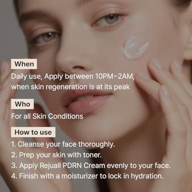 Dr. Reju-All Advanced PDRN Rejuvenating Cream 0.7oz (20g) | 99% Purity PDRN Salmon DNA, Collagen Gel Skin Repair Cream with Hyaluronic Acid & Niacinamide for Glass Skin | Night Routine Korean Skincare - Image 6