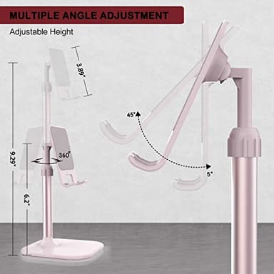 Doboli Cell Phone Stand, Phone Stand for Desk, Phone Holder Stand Compatible with iPhone and All Mobile Phones Tablet, Gifts for Adults Women Men Mom Wife, Pink - Image 3