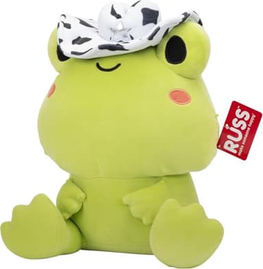 RUSS 14-inch Ribbit Rodeo Plush - Ultrasoft Frog Wearing a Cow Print Cowboy Hat - Official Jazwares Plush - Ages 3+ - Image 4