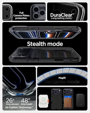 Spigen for iPhone 17 Pro Max Case, Ultra Hybrid T MagFit [Camera Control Button] [Compatible with Magsafe] - Matte Black - Image 3