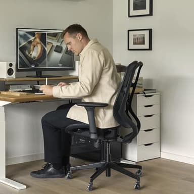 HOLKIE Office Chair Wheels Roller Blade Caster Replacement 11x22mm Black 3 Inch Desk for Office, Rubber Rolling Set of 5 for Hardwood Floors Gaming Chair Wheels Smooth & Silence Gliding - Image 9