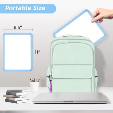 VUSIGN Small White Board Dry Erase, 8.5'' x 11'' Magnetic Dry Erase Board, Mini Whiteboard with Markers for Kids, Students, Fridge, Wall, Locker, Blue - Image 5