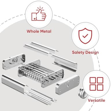3 in 1 Pasta Attachment for KitchenAid Stand Mixer, All Metal Pasta Maker KitchenAid Attachment, Pasta Sheet Roller, Spaghetti Cutter, Fettuccine Cutter Maker Accessories and Cleaning Brush by Gvode - Image 3