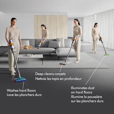 Dyson V15s Detect Submarine​ Wet Dry Vacuum, Yellow/Nickel - Image 2