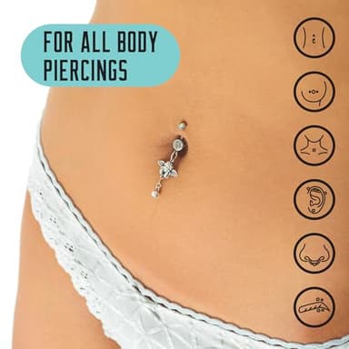 BASE LABORATORIES Piercing Aftercare Spray 4oz | Saline Spray for Piercings | Ear Piercing Cleaner Spray | Saline Solution for Piercings | Piercing & Keloid Bump Removal for Ears, Belly Nose Piercings - Image 4