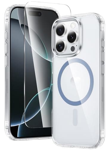 FNTCASE for iPhone 16 Pro-Max Case: Magnetic Military Grade Drop Protection Anti Yellowing Cell Phone Cover - Rugged Shockproof Protective Bumper Transparent Cases - Image 1