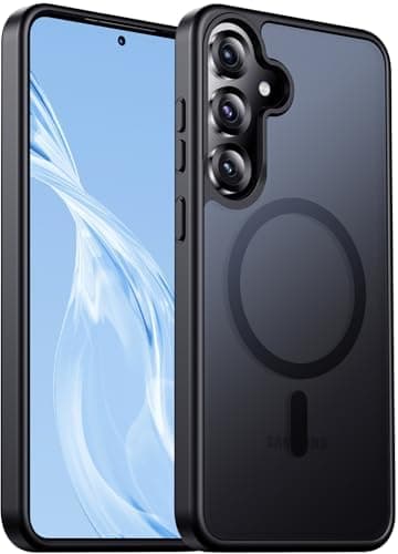 Designed for Magnetic Samsung Galaxy S25 Plus Case,[Compatible with MagSafe] [Military Grade Drop Protection] Slim Translucent Matte Shockproof with Anti-Fingerprint Phone Case-Black - Image 3
