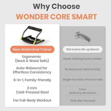 WONDER CORE SMART, Ab Workout Equipment, Sit Up Machine & Exercise Equipment, Ab Crunch Machine for Stomach Workout, Ab Core Trainer Abdominal Machine, Fitness Equipment for Home Gym (Green) - Image 6