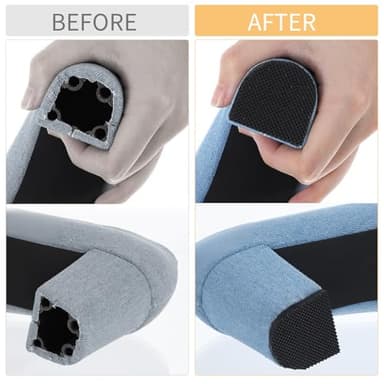 EXEXIUO 8pcs High Heels Patch Square Sole Repair Tips Rubber Boot Heel Replacement Sole Protectors Non-Slip Heel Replacements High Heel Tread Pad(2.44" x 2.44") - Image 4