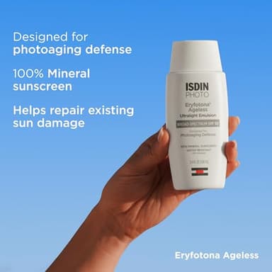 ISDIN Eryfotona Ageless Tinted Mineral Sunscreen for Face, SPF 50 Zinc Oxide Formula Helps Repair Sun Damage, 3.4 Fl.Oz. Travel-Size Tube, Water Resistant and Non-comedogenic - Image 4