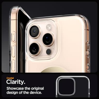 Spigen for iPhone 16 Pro Case, Ultra Hybrid MagFit [Anti-Yellowing] [Compatible with Magsafe] - Clear Gold - Image 5
