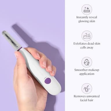 Michael Todd Beauty - Sonicsmooth – SONIC Technology Dermaplaning Tool - 2 in 1 Women’s Facial Exfoliation & Peach Fuzz Hair Removal System with 8 Weeks of Dermaplaning Blades - Image 8