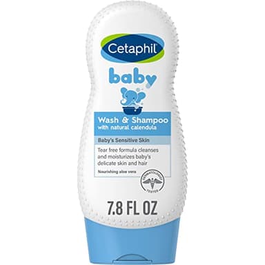 Cetaphil Baby Shampoo and Body Wash with Organic Calendula, Tear Free, Hypoallergenic, Ideal for Everyday Use, Dermatologist Tested, 7.8oz - Image 1