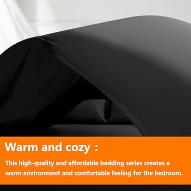 TAIMIT California King Comforter Set - 7 Pieces, Bed in a Bag Bedding Sets with All Season Soft Quilted Warm Fluffy Comforter,Flat Sheet,Fitted Sheet,2 Pillow Shams,2 Pillowcases,Dark Grey - Image 2