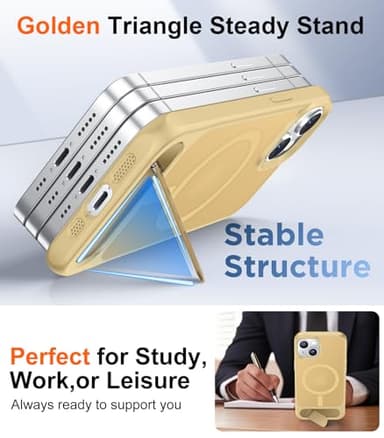 Temdan Magnetic Compatible with iPhone 14 Case/iPhone 13 Case,[Built-in Invisible Kickstand][Compatible with MagSafe][Military Grade Shockproof] Slim Translucent Matte Phone Case for iPhone 14/13 6.1" - Image 5