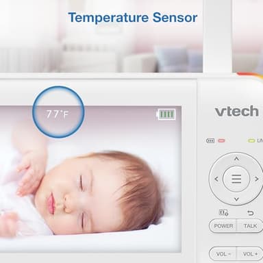 VTech Video Baby Monitor with 5" LCD Screen, Up to 17Hrs Video & 31Hrs Audio Battery Life, Night Vision, 1000ft Range, Pan-Tilt-Zoom, Lullabies, Soothing Sounds, Temperature Sensor, No WiFi: 924W - Image 12