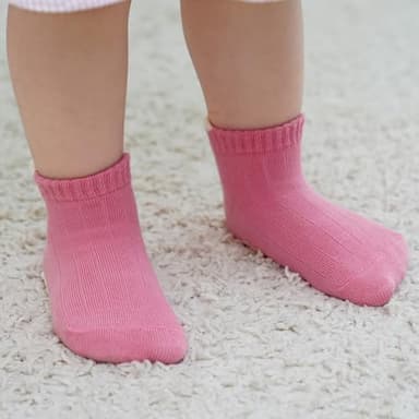 EUFANCE Toddler Non Slip Grip Ankle Socks with Grippers Cotton for Baby Boys Girls Infants Kids 6 Pairs - Image 6