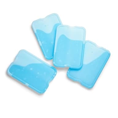 Cool Coolers by Fit + Fresh, Reusable & Long-Lasting XL Slim Ice Packs, Cold Packs for Lunch Boxes, Ice Packs for Lunch Bags. Cooler Accessories for Camping, Beach, Lunch, and Work, 8PK, Clear Blue - Image 3
