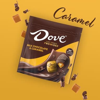 DOVE PROMISES Milk Chocolate & Caramel Candy, 6.74 Oz Bag (Pack of 8) - Image 3
