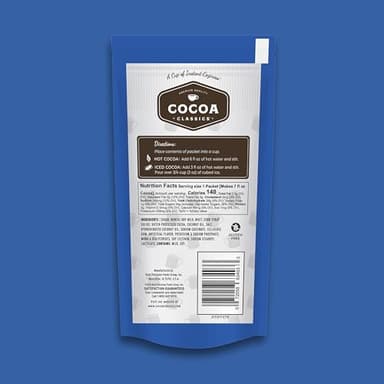 Cocoa Classics Hazelnut Cocoa Mix, Hot Chocolate, Made with Nonfat Milk, Just Add Hot Water, Make Hot or Iced Cocoa, Gluten Free & Kosher Dairy Friendly, 1.25oz Packets (Pack of 36) - Image 7