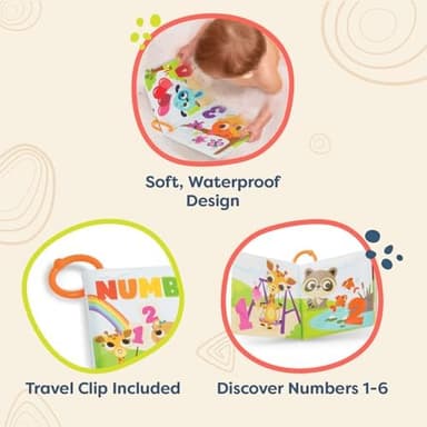 B. toys – Baby Bath Book – Educational Book for Babies – Book About Numbers – Waterproof Bathtub Toys – 6+ Months – Tub Time Books – Numbers - Image 4