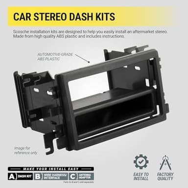 Scosche TA2055B Double DIN or Single DIN with Pocket Radio Install Dash Kit Compatible with Select 2006-2012 Toyota RAV4 - Aftermarket Car Stereo Installation Kit - See Guide in Images for Vehicle Fit - Image 5