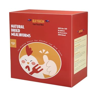 KAYHEN Dried Mealworms for Chickens 5LB Pure Natural Non-GMO High Protein Feed Meal Worms for Laying Hens Wild Birds - Image 1