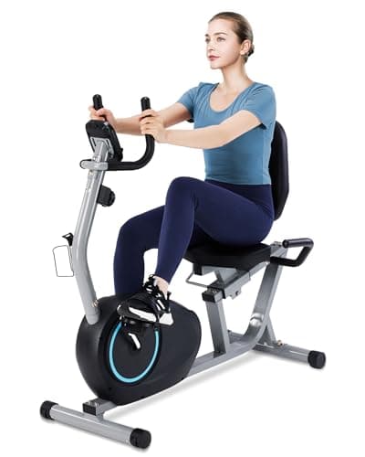 Recumbent Exercise Bike for Seniors - 400LB Weight Capacity Recumbent Bikes with Comfortable Seat, Pulse Sensor, 16-level Resistance, LCD Monitor - Image 1