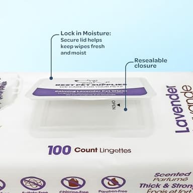 Best Pet Supplies Pet Wipes for Dogs - Dog Wipes Cleaning Deodorizing, for Coats, Ears, Paws - Calming Lavender, Aloe Vera, 100 Count - Image 5