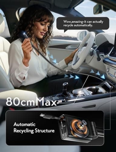 LISEN for Car Charger USB C Fast Charge fit iPhone 17 Pro Max Air, [Ultra-Mini, 60% Less Space] 57W Type C Retractable Car Phone Charger Adapter for iPhone 16e 16 15 Samsung S25 S24 Pixel Android - Image 6