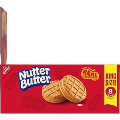 NUTTER BUTTER Peanut Butter Sandwich Cookies, King Size, 10-3.5 oz Snack Packs - Image 15