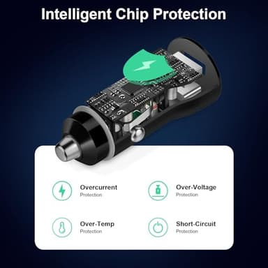 iPhone 17 16 15 Car Charger, [Apple MFi Certified] USB C Car Charger 43W Fast Charging with 3.3 FT Type C to C Cable, USB Car Adapter for iPhone 17/17 Pro/17 Pro Max/Air/16/15 - Image 6