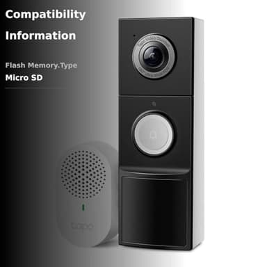 Tapo by TP-Link Smart Video Doorbell Camera with Chime, Battery or Wired, 2K QHD Color Night Vison, No Monthly Fee, 180° Ultra-Wide Head-to-Toe View, Ring Call, Free AI Detection, Local Storage (D225) - Image 4