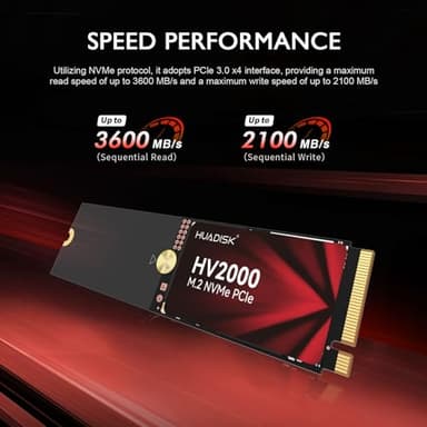 HUADISK M.2 NVMe SSD 128GB Gen3x4, 2242 SSD with 2280 Extension Board, Internal Solid State Drive, Up to 2200MB/s, 3D NAND Flash M2 NVMe, for Desktop and Laptop - Image 4