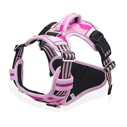 Dog Harness for Large Dogs No Pull with Handle 2 Metal Leash Clips, Adjustable Reflective Puppy Harness, Breathable Camo Oxford Padded Vest Easy Control Front Clip for Medium Large Dogs - Image 1