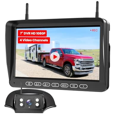 RV Backup Camera for Furrion pre-Wired System Pre-Wired:7" HD 1080P Video Recording Split Screen Rear View Camera,170°Wide Angle with IR Night Vision Back up Camera for RVs Campers and Trailers - Image 1