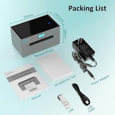 LIIUU Thermal Shipping Label Printer Bluetooth, 4x6 Label Printer for Shipping Packages, Support iOS, iPhone, iPad, Android, Mac, Windows, Widely Used for Amazon, UPS, USPS, Ebay, Etsy - Image 7