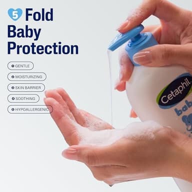 Cetaphil Baby Wash & Shampoo, 13.5oz Pack of 2, Hypoallergenic, Gentle Enough for Everyday Use, Soap Free - Image 3