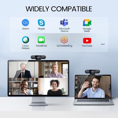 EMEET 1080P Webcam with Microphone, C960 Web Cam, 2 Mics, 90° FOV, USB Type-A & A-to-C Adapter, Plug&Play Computer Camera for Online Calling, Zoom/Teams/Facetime, Switch 2 Camera Support, 2025 Version - Image 8