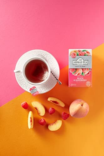 Ahmad Tea Infusions, Peach and Raspberry Teabags, 20 ct (Pack of 1) - Decaffeinated & Sugar-Free - Image 2