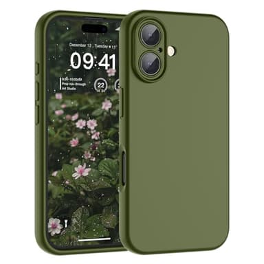 SUPFINE Designed for iPhone 16 Plus Case,Premium Liquid Silicone with [Soft Anti-Scratch Microfiber Lining][Upgraded Camera Protection] Slim Shockproof Phone Case for Men Women Girls,Cedar Green - Image 1