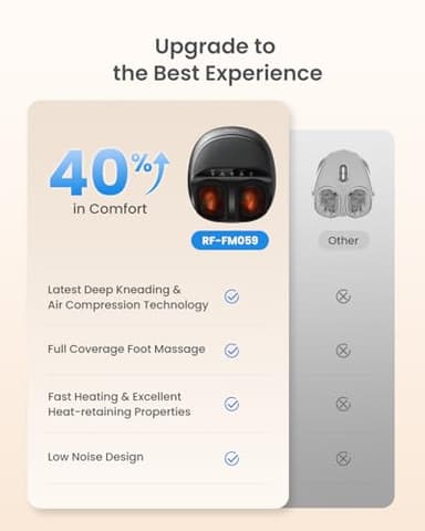 RENPHO Foot Massager Machine [2025 Upgraded], Shiatsu Foot Massager with Heat, Plantar Fasciitis Massager, True Feet Massage, Birthday Gifts for Women Mom Men Dad, Fits Up to Size 13 - Image 4